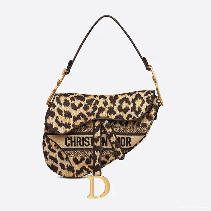Beige Bag Motif Saddle Christian Mizza Canvas Dior 0507 Hot Sale